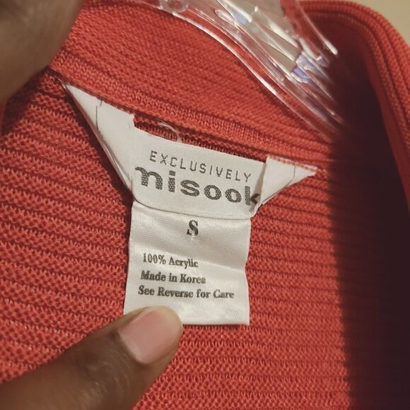 Exclusively Misook | Pink Ribbed Full Zipper Cardigan Sweater (Size Small) - Picture 2 of 14